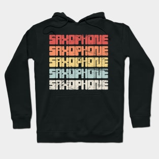 Vintage SAXOPHONE Text Hoodie